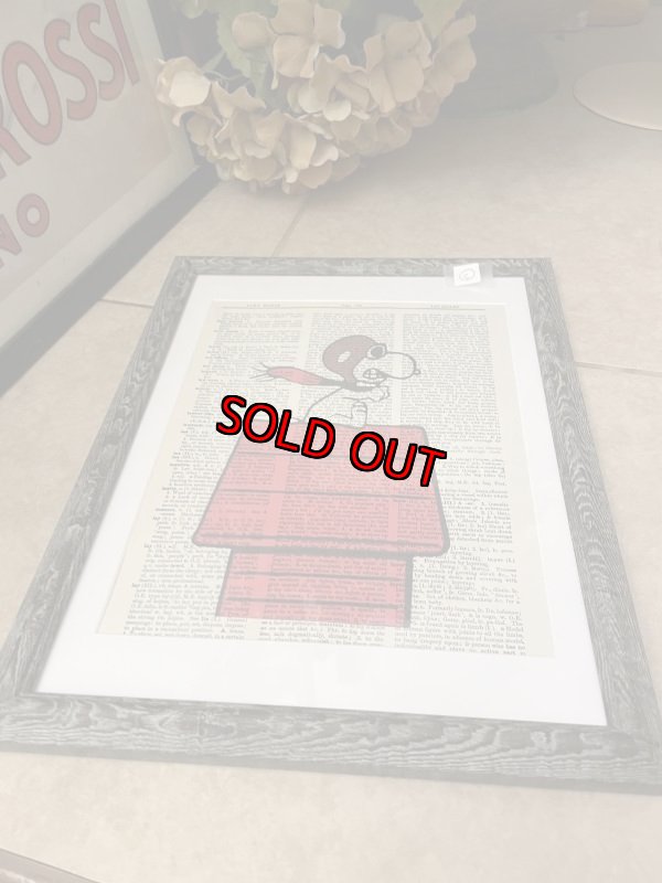 画像8: Peanuts Snoopy Red Baron wall Frame (C) / ピーナッツ　スヌーピー  レッドバロン　アートプリント　壁掛けフレーム (8)