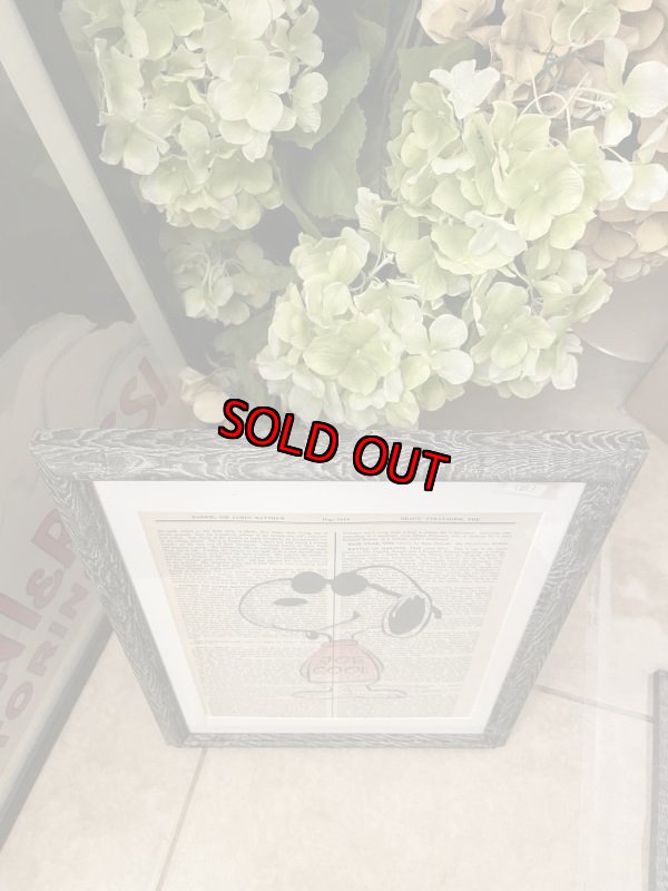 画像2: Peanuts Snoopy Cool Joe wall Frame (B) / ピーナッツ　スヌーピー  クールジョー　アートプリント　壁掛けフレーム (2)