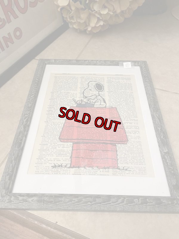 画像9: Peanuts Snoopy typewriter wall Frame (D) / ピーナッツ　スヌーピー  タイプライター　アートプリント　壁掛けフレーム (9)