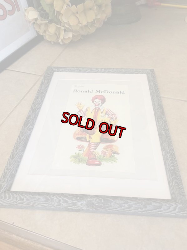 画像11: McDonald’s Ronald  wall Frame / マクドナルド　ロナルド  壁掛けフレーム (11)