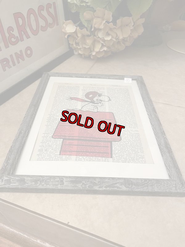 画像9: Peanuts Snoopy Red Baron wall Frame (A) / ピーナッツ　スヌーピー  レッドバロン　アートプリント　壁掛けフレーム (9)