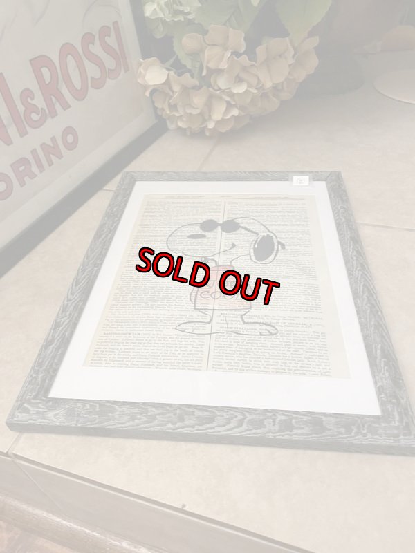 画像10: Peanuts Snoopy Cool Joe wall Frame (B) / ピーナッツ　スヌーピー  クールジョー　アートプリント　壁掛けフレーム (10)