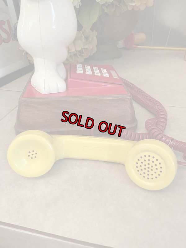 画像7: Snoopy & Woodstock plastic home telephone 1976 /  スヌーピー ウッドストックのプラスチック製 固定電話 電話機 (7)