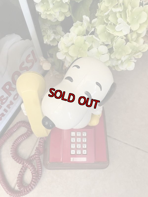 画像2: Snoopy & Woodstock plastic home telephone 1976 /  スヌーピー ウッドストックのプラスチック製 固定電話 電話機 (2)