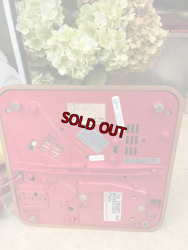 画像14: Snoopy & Woodstock plastic home telephone 1976 /  スヌーピー ウッドストックのプラスチック製 固定電話 電話機 (14)