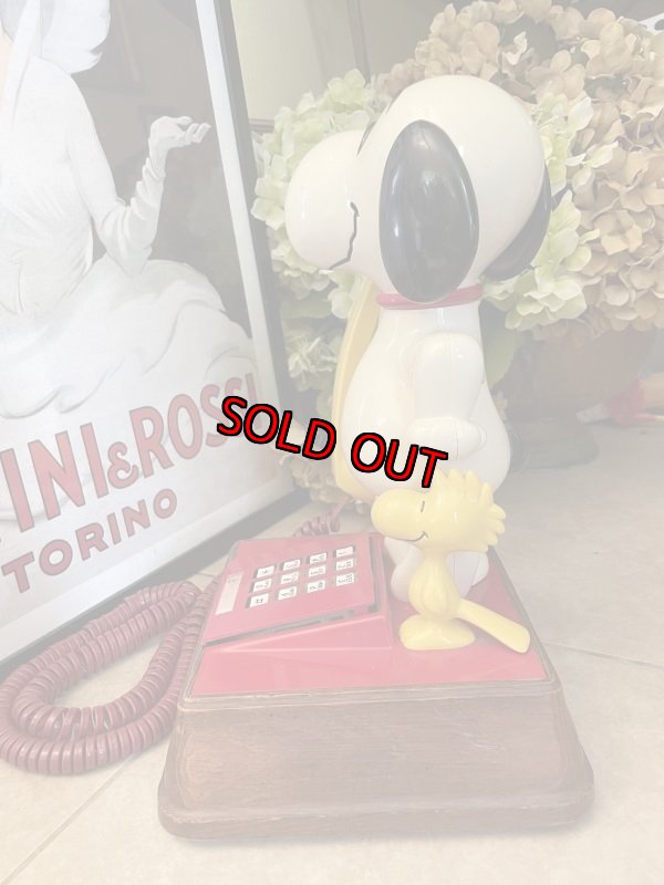 画像4: Snoopy & Woodstock plastic home telephone 1976 /  スヌーピー ウッドストックのプラスチック製 固定電話 電話機 (4)