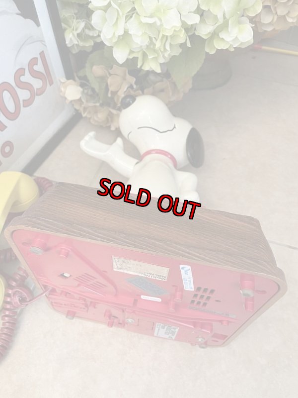 画像15: Snoopy & Woodstock plastic home telephone 1976 /  スヌーピー ウッドストックのプラスチック製 固定電話 電話機 (15)