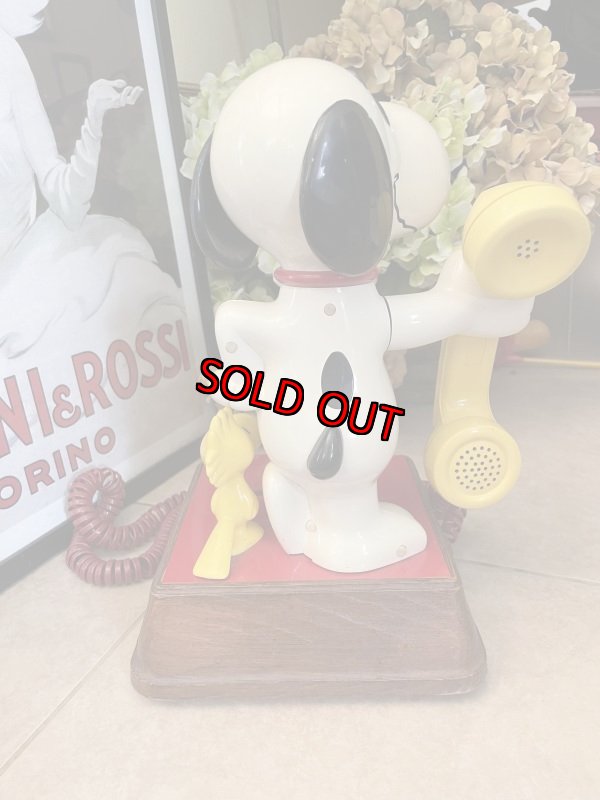 画像5: Snoopy & Woodstock plastic home telephone 1976 /  スヌーピー ウッドストックのプラスチック製 固定電話 電話機 (5)