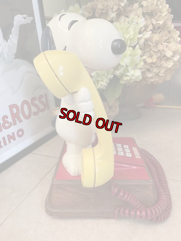 画像6: Snoopy & Woodstock plastic home telephone 1976 /  スヌーピー ウッドストックのプラスチック製 固定電話 電話機 (6)