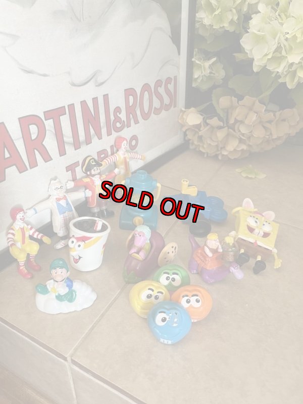 画像1: McDonald’s & fast food meal toy set of 12 / マクドナルド、他ファストフードのミールトイ  12点セット (1)