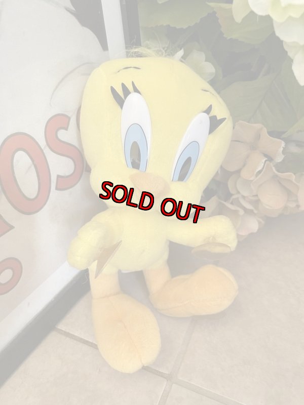 画像1:  Looney Tunes Tweety Plush Doll (B) 1998 / ルーニーテューンズ   トゥイーティー 吸盤付きぬいぐるみ　 (1)