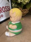 画像3: Green cloth Baby UNEEDA Vinyl Squeak Doll 1968 /  グリーンの洋服のベイビー、ソフビ、ラバードール　 (3)
