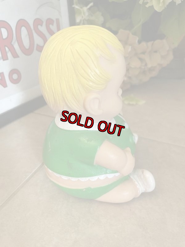 画像6: Green cloth Baby UNEEDA Vinyl Squeak Doll 1968 /  グリーンの洋服のベイビー、ソフビ、ラバードール　 (6)