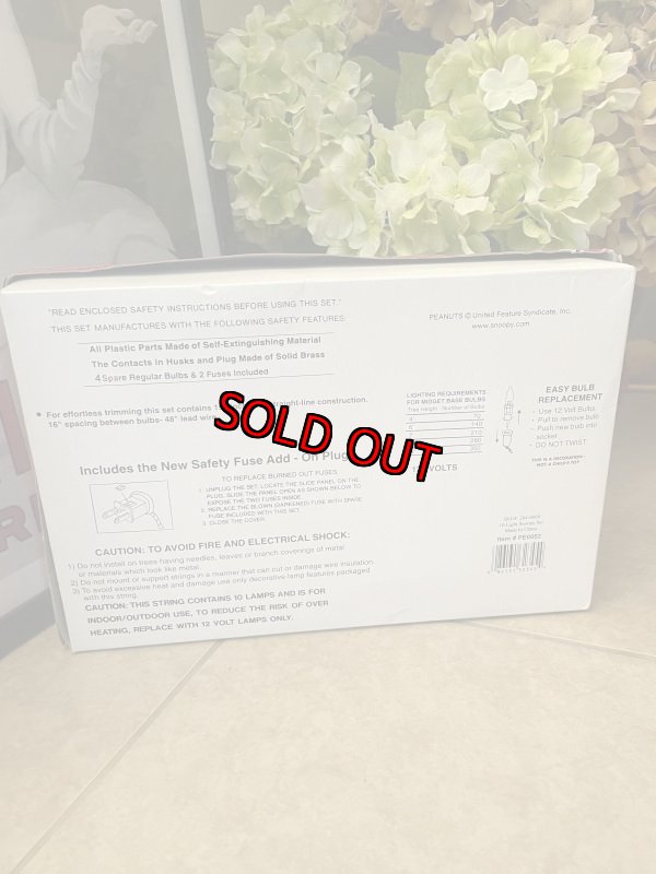 画像5: Peanuts Snoopy Ornament 10 Lights  with box (C) / ピーナッツ、スヌーピー　クリスマス　箱入りオーナメント　10ライト (5)