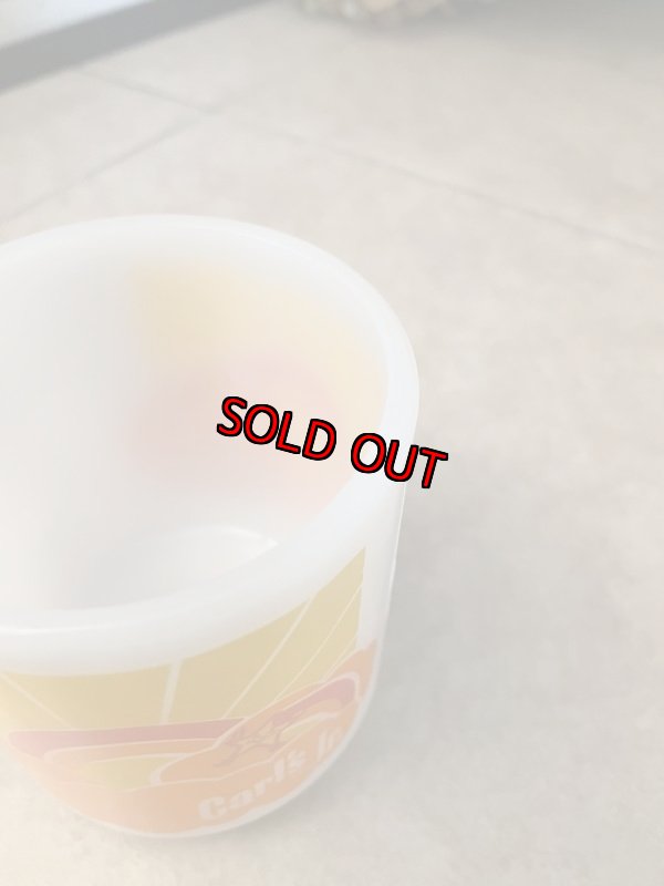 画像5: Carl’s Jr Glasbake milk glass  Mug /   カールスジュニア　グラスベイク　ミルクグラス　マグ   (5)