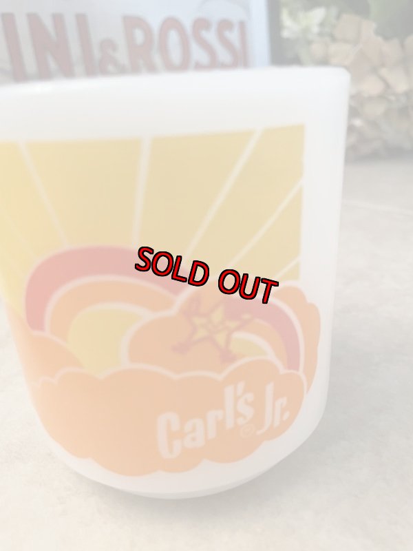 画像2: Carl’s Jr Glasbake milk glass  Mug /   カールスジュニア　グラスベイク　ミルクグラス　マグ   (2)