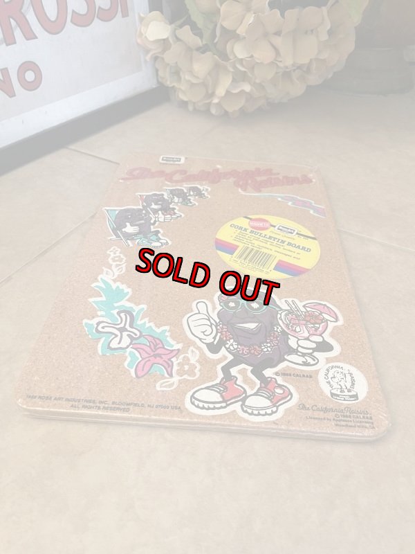 画像12: California Raisins Cork Board 1988  / カリフォルニアレーズン　未開封　コルクボード　メッセージボード (12)