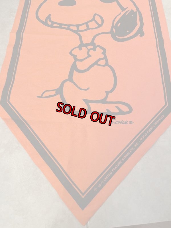 画像3: Peanuts Snoopy Orange Felt Banner Joe Cool / ピーナッツ スヌーピー オレンジ フェルト バナー ジョー クール (3)