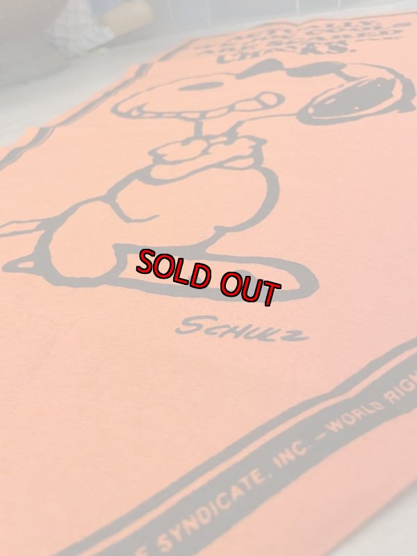 画像7: Peanuts Snoopy Orange Felt Banner Joe Cool / ピーナッツ スヌーピー オレンジ フェルト バナー ジョー クール (7)