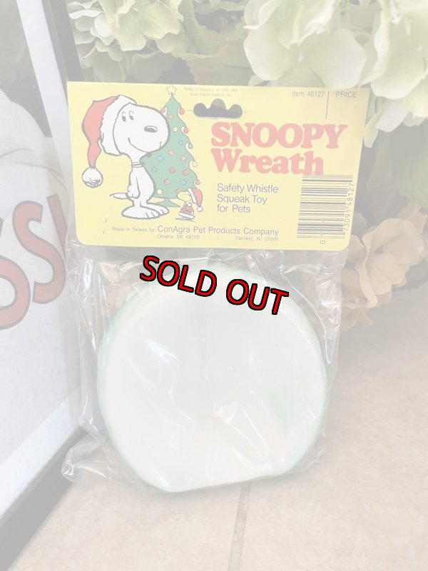 画像5: Peanuts Snoopy Christmas Wreath Vinyl Squeak Doll with bag / ピーナッツ スヌーピー 袋入りクリスマスリース ソフビドール (5)
