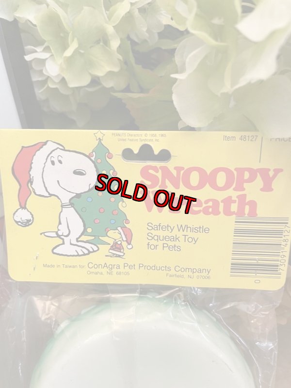 画像7: Peanuts Snoopy Christmas Wreath Vinyl Squeak Doll with bag / ピーナッツ スヌーピー 袋入りクリスマスリース ソフビドール (7)