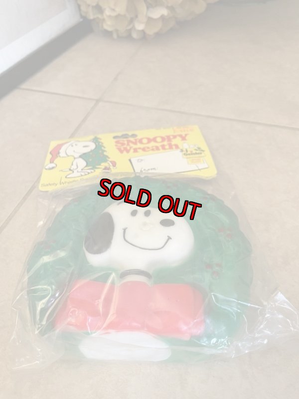画像6: Peanuts Snoopy Christmas Wreath Vinyl Squeak Doll with bag / ピーナッツ スヌーピー 袋入りクリスマスリース ソフビドール (6)