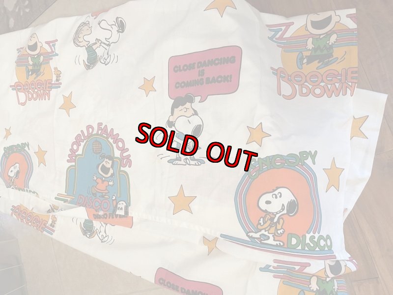画像12:  Snoopy Disco fabric Flat Sheet (C) / スヌーピー　ディスコ　フラットシーツ　生地　 (12)