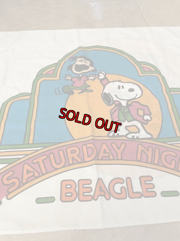 画像4:  Snoopy Disco fabric pillowcase (B) / スヌーピー　ピローケース、枕カバー　ディスコ (4)