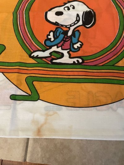 画像3:  Snoopy Disco  fabric pillowcase (A) / スヌーピー　ピローケース、枕カバー　ディスコ
