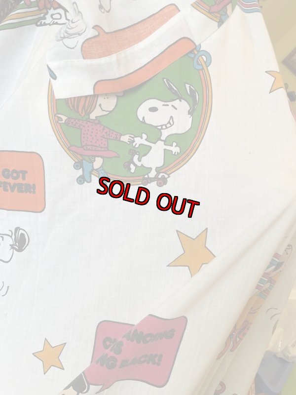 画像6:  Snoopy Disco fabric Flat Sheet (C) / スヌーピー　ディスコ　フラットシーツ　生地　 (6)