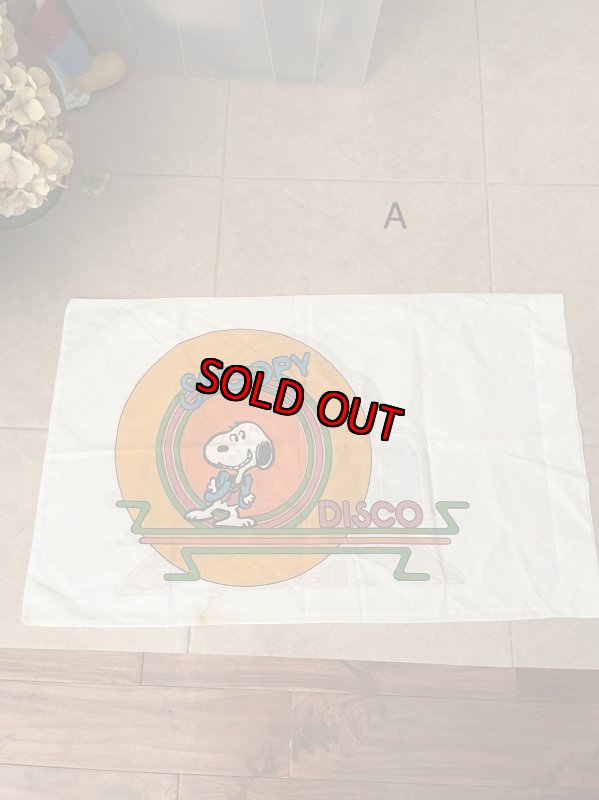 画像1:  Snoopy Disco  fabric pillowcase (A) / スヌーピー　ピローケース、枕カバー　ディスコ (1)