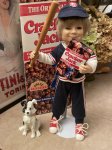 画像1: Cracker Jack Baseball Jack Doll with box 100th anniversary 1996 /  クラッカージャック　野球　ドール　100周年記念 (1)