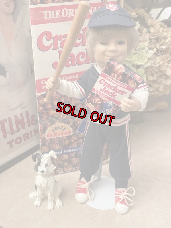 画像1: Cracker Jack Baseball Jack Doll with box 100th anniversary 1996 /  クラッカージャック　野球　ドール　100周年記念 (1)
