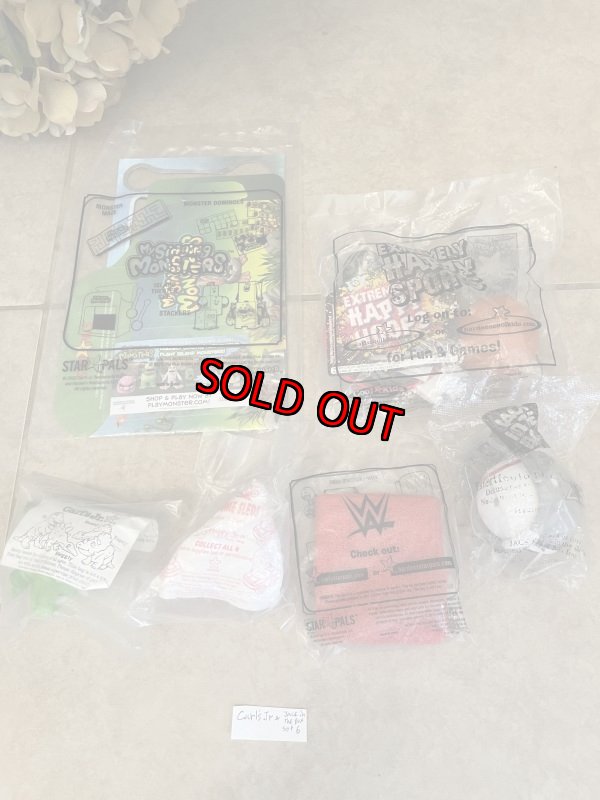 画像1: Carl’s Jr. Jack in the box meal toy set of 6 / カールスジュニア& ジャックインザボックス　袋入りミールトイ　6つセット (1)