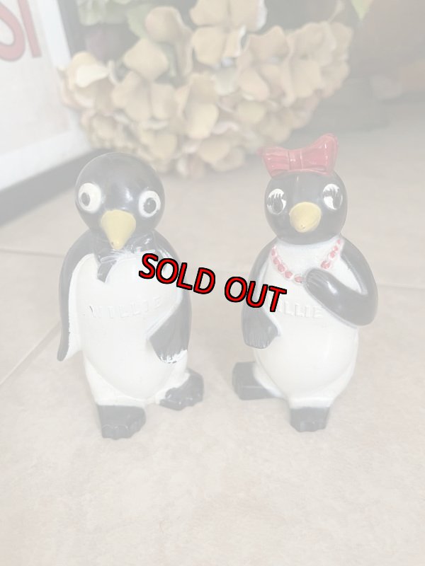 画像1:  Kool Cigarettes Penguins  WILLIE & MILLIE Salt And Pepper 50‘s / クール　ペンギン　ウィリー＆ミリー　ソルト＆ペッパーセット (1)