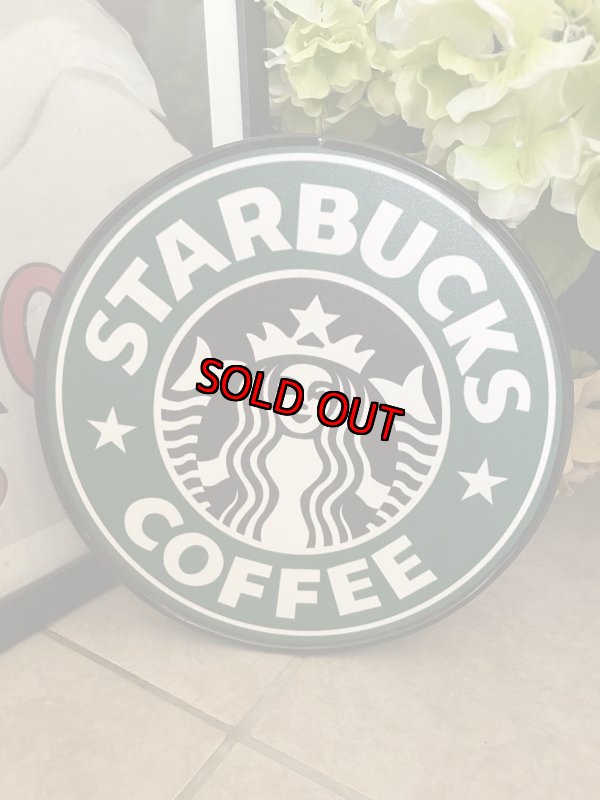 画像1: Starbucks Small Plastic Sign / スターバックス　小さな看板、サイン、ストアディスプレイ (1)