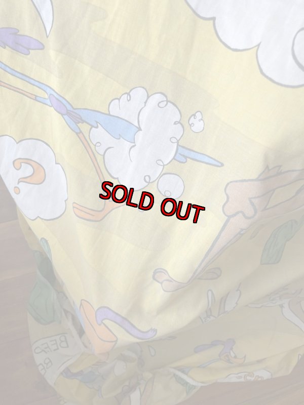 画像4: Looney Tunes Road Runner Yellow Box Fabric Sheet / ルーニーチューンズ、ロードランナーのイエロー、ボックスシーツ (4)