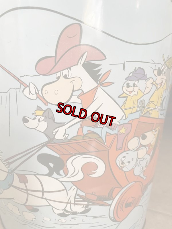 画像3: Hanna Barbera Hucklebrry Houned Yogi Bear Tin Trash Can / ハックルベリーハウンド　ヨギベア のアルミ製、メタル製のゴミ箱、トラッシュカン (3)