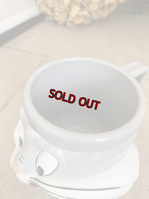 画像12:  Looney Tunes Bugs Bunny Face Plastic Mug /  ルーニーテューンズ   バックスバニー プラスチック製 フェイスマグ (12)