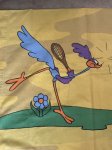 画像8: Looney Tunes Road Runner Yellow pillow case / ルーニーチューンズ、ロードランナーのイエロー、ピローケース (8)