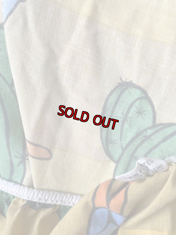 画像12: Looney Tunes Road Runner Yellow Box Fabric Sheet / ルーニーチューンズ、ロードランナーのイエロー、ボックスシーツ (12)