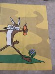 画像3: Looney Tunes Road Runner Yellow pillow case / ルーニーチューンズ、ロードランナーのイエロー、ピローケース (3)