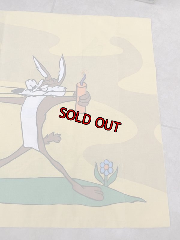 画像3: Looney Tunes Road Runner Yellow pillow case / ルーニーチューンズ、ロードランナーのイエロー、ピローケース (3)