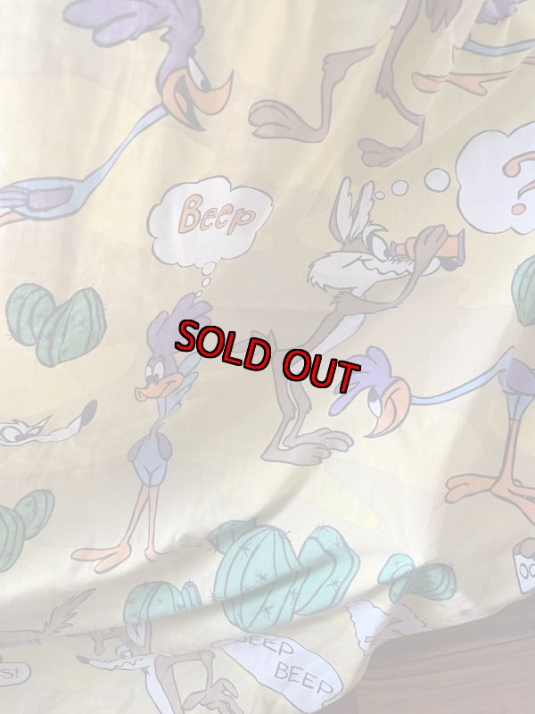 画像5: Looney Tunes Road Runner Yellow Box Fabric Sheet / ルーニーチューンズ、ロードランナーのイエロー、ボックスシーツ (5)