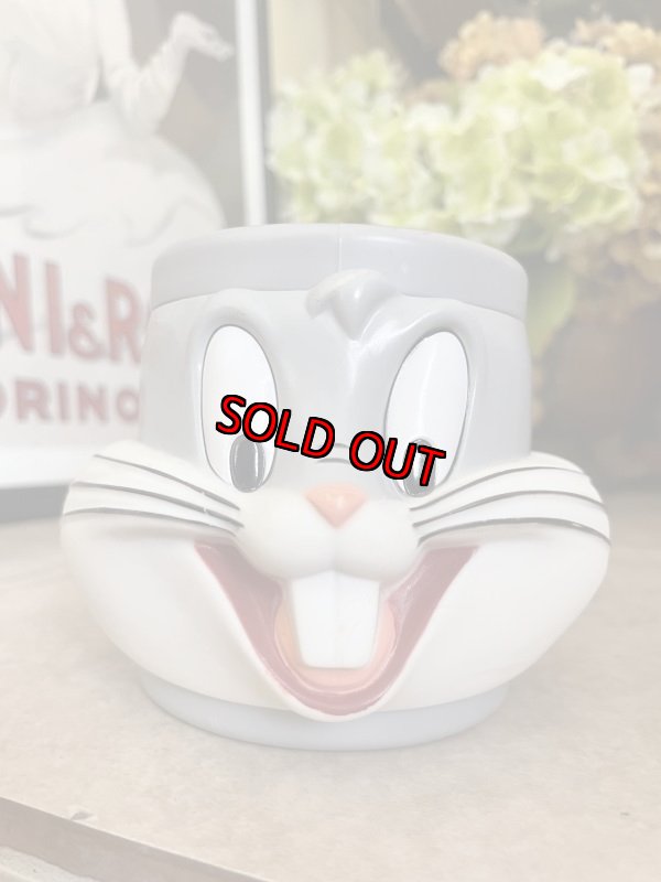 画像3:  Looney Tunes Bugs Bunny Face Plastic Mug /  ルーニーテューンズ   バックスバニー プラスチック製 フェイスマグ (3)