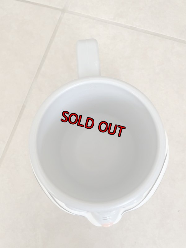 画像4:  Looney Tunes Bugs Bunny Face Plastic Mug /  ルーニーテューンズ   バックスバニー プラスチック製 フェイスマグ (4)