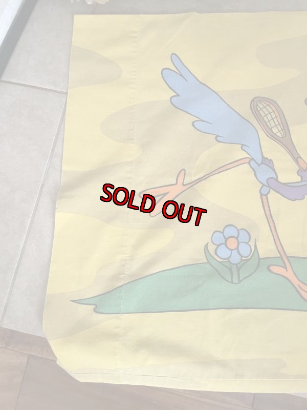 画像9: Looney Tunes Road Runner Yellow pillow case / ルーニーチューンズ、ロードランナーのイエロー、ピローケース (9)
