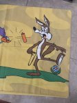 画像7: Looney Tunes Road Runner Yellow pillow case / ルーニーチューンズ、ロードランナーのイエロー、ピローケース (7)