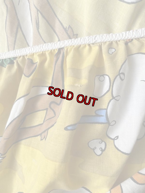 画像10: Looney Tunes Road Runner Yellow Box Fabric Sheet / ルーニーチューンズ、ロードランナーのイエロー、ボックスシーツ (10)