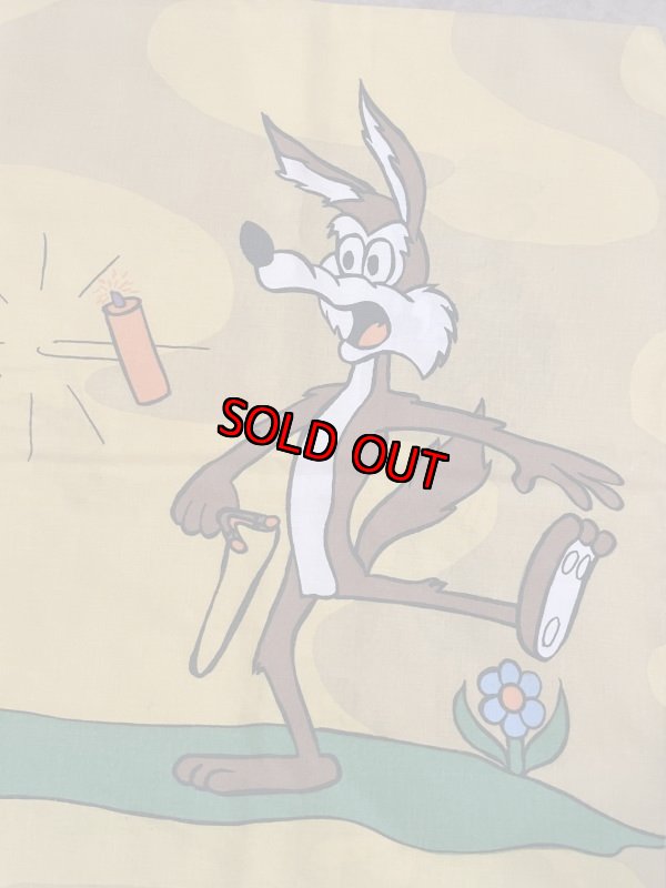 画像12: Looney Tunes Road Runner Yellow pillow case / ルーニーチューンズ、ロードランナーのイエロー、ピローケース (12)